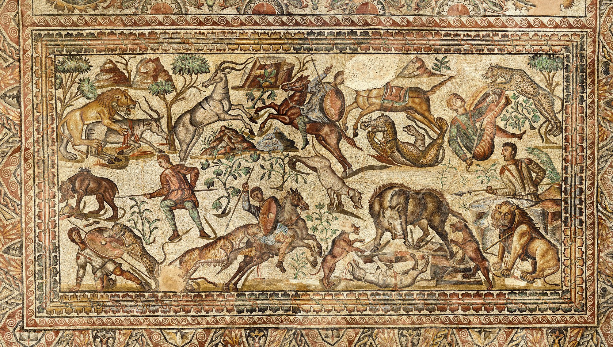 EL MOSAICO DEL OECUS ss. I-II d.C. DE LA VILLA ROMANA LA OLMEDA | mosaicos  romanos